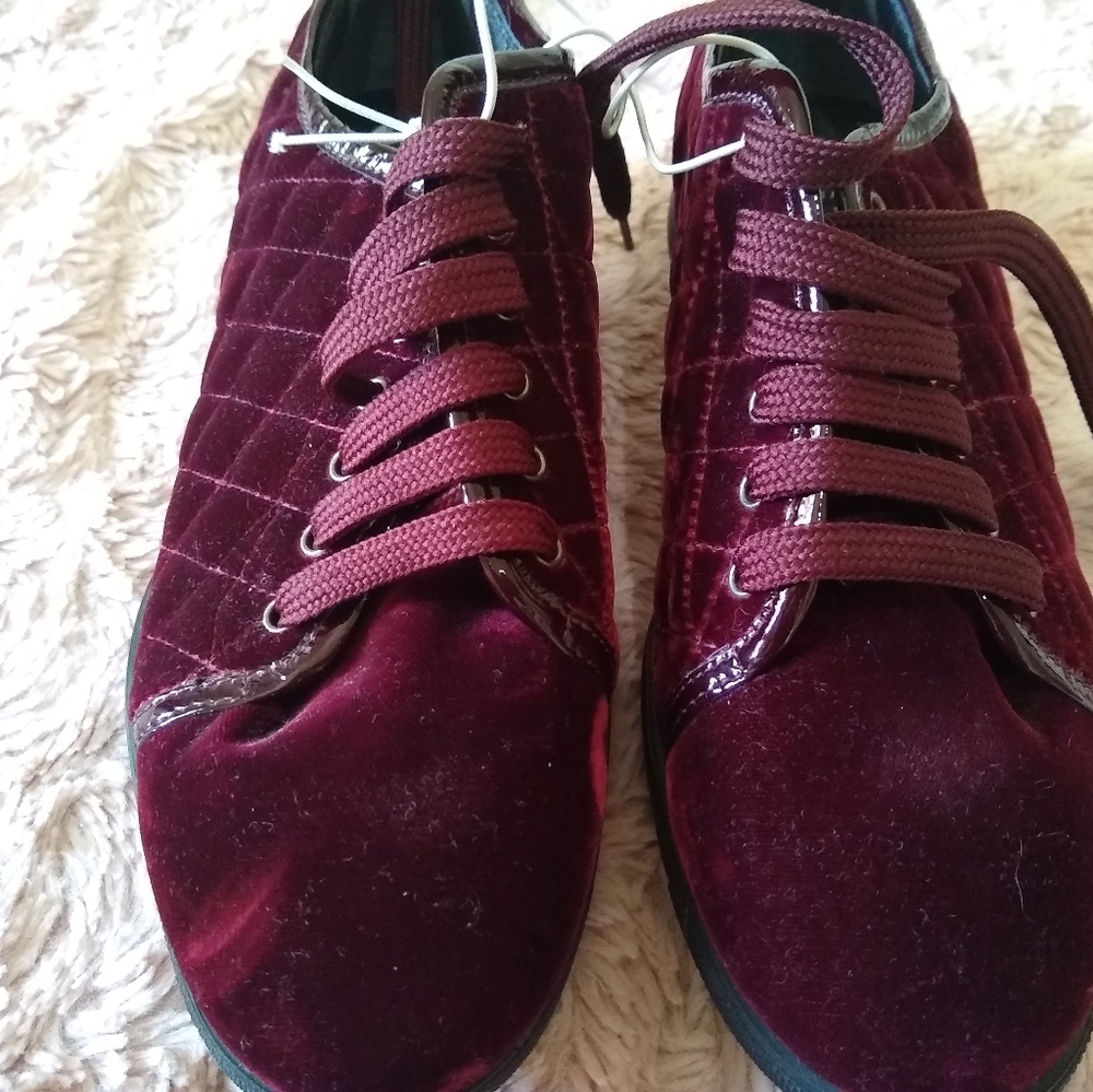 Aquatalia sneakers, burgundy, size 6.5